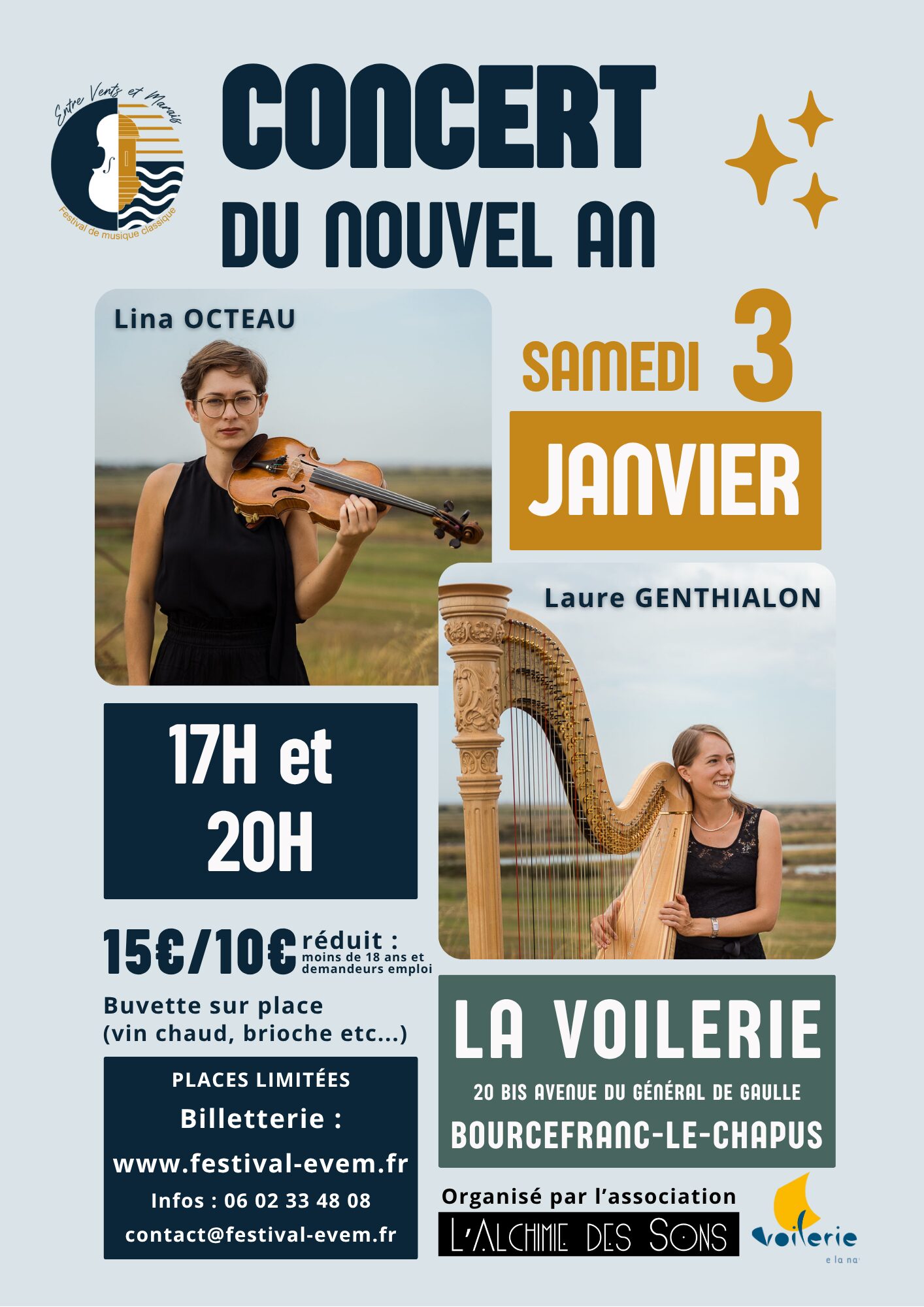 Affiche Nouvel An Affiche festival entre vents et marais 2024